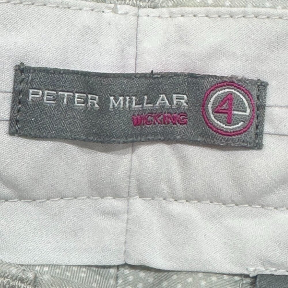 Women Peter Millar Wicking Performance Stretch Golf Shorts Paisley Mint Green 6 - Picture 6 of 8